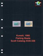 $4.25 Scott Value - 1966 KUWAIT Fishing Boats Gulf Fish scarcer CV MNH NH UMM