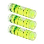 3pcs Spirit Level Bubble Cylindrical Round Vial for Caravan Shelf Levelling UK