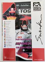 1992 Japanese GP Programme Cover Signed Ayrton Senna & Gerhard Berger Suzuka