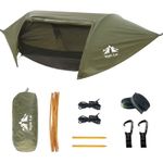 Night Cat Heavy Duty Hammock For 1/2 Person With Mosquito/Bug Net and Rain Fly