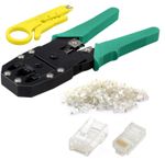 RJ45 Cat5e Cat6 Network LAN Ethernet Cable Crimping Crimper Tool +20 Connectors