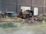 OO gauge locomotive: Scrapyard Saddle Tank, heavily rusted. Ref E6