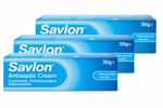 3 x SAVLON ANTISEPTIC CREAM 30g