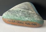 Scottish Rustic Ornament Vintage Hand Painted Granite Stone Ailsa Craig 1.7kg