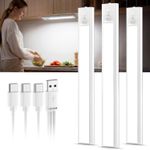 30CM Rechargeable Under Cabinet Kitchen Lights with Motion Sensor, 3 Pack | Dimm