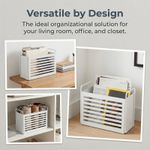 Magazine Rack & File Holder, Metal Magazine Stand for Books, Newspapers