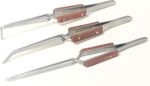 Set 3 Fibre Grip Heat Resistant Tweezers Set 3 Cross Lock Soldering Tweezers