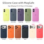 Official Liquid Silicone MagSafe Case for iPhone 17 Pro Max | 17 Pro | 17 -Logo