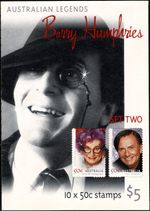 2006 Australian Legends Barry Humphries Booklet - Philatelic Barcode.