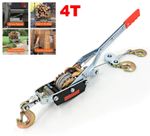 UK 4 Ton Dual Gear Power Puller Heavy Duty 3 Hook Cable Puller Hand Winch Turfer