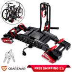 Electric 2 Bike Rack Cycle Carrier On Tow Bar 60kg 13 Pin BLACK PREMIUM Foldable