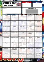 Chocolate Fundraising Scratch Cards - 40 Square - A6 - 10 Pack - TB0105