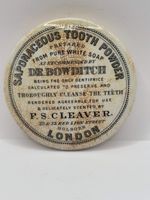 old advertising lid, Saponaceous tooth powder