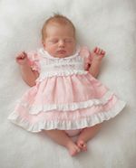 Premature Baby Girl Dress Set Outfit Prem Early Tiny Frilly Bow Pink