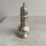 Silver plated Pepper Pot Shaker with Pierced Domed Screw-Top Lid