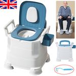Adult Bedside Commode Toilet with Detachable Armrests Moible Odorless Toilet