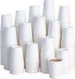 White Paper Cups Single Wall Disposable 8 oz Cups For Water Hot or Cold Drinks