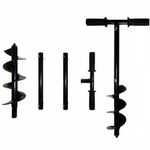 8" Manual Hand Earth Auger Fence Post Drill Soil Digger Hole Borer Digger 200mm