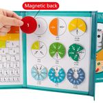 Math Manipulative Magnetic Wooden Fraction Book Educational Math Learning Toy UK