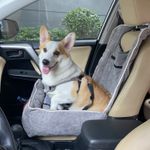 Pet Dog Cat Car Seat Bed with Safety Belt Travel Carrier Cushion Mat Soft Padded