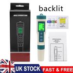 Digital 8 In1 Digital PH Meter TDS Salt Tester Pen Pool Water Quality Monitor