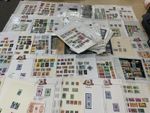 Commonwealth mix stamps. Ex dealer leaves. M/U. Vintage to modern 1.8kg G122