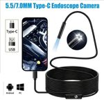 USB Type C Endoscope Borescope Snake Inspection Camera 3 in 1 for Phone Android