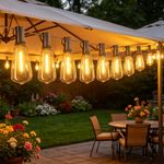60m 90m Festoon Garden Lights Mains Powered LED ST38 Bulbs Outdoor String Lights