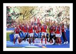 Arsenal Ladies 2025 Champions League Winners Squad Autograph Signed Framed Photo