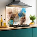 Printed Glass Kitchen Splashback 6mm Toughened Heat Resistant Hob Design No 2071