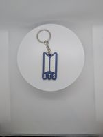 BTS Logo Keychain – 3D Printed Kpop Fan Gift | ARMY Merch, Bag Charm, Key Ring