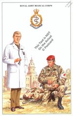 ROYAL ARMY MEDICAL CORPS British Army Uniform & Badge Postcard #66