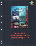 $18.50 Scott Value - 2018 TUVALU Rays Stingrays s/s South Pacific CV MNH NH UMM