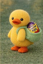 Cute Duck Knitting Pattern Only Chocolate cover Easter Creme Egg Gift