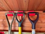Garden spade / fork hook garden shed organiser pack of 3
