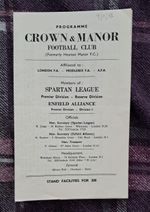 1963/64 Spartan League - CROWN & MANOR v. RAYNERS LANE