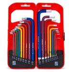 18PCS Hex & Torx Key Set Colour Coded Metric Ball End Allen Wrench Set with Case
