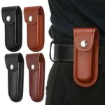 Leather Sheath Pocket Folding Flashlight Belt Loop Case Holder Multi Tool Case`