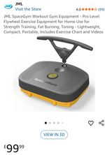 JML SpaceGym Flywheel Trainer Portable Home Gym Workout Resistance Training