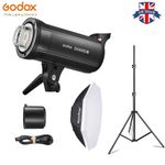 Godox SK400II-V Studio Flash Strobe with 95cm Bowens Softbox Light Stand