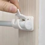 6x Curtain Rod Brackets Self Adhesive Shower No Drill Nail Free Pole Holder Home