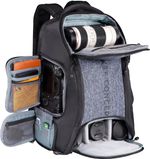 K&F CONCEPT Multifunction Camera Backpack Case w/Rain Cover for DSLR Canon Nikon