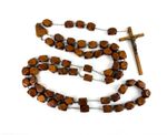 Vintage Extra Large Rosary Handcrafted Wooden Beads  Catholic 64" For Wall