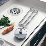 Sink Plug for Kitchen With Metal Chain Hole cover. drain dropper 1 3/4", 45mm