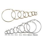 Hypoallergenic Stainless Steel Classic Small/ extra Big Hoop Earrings 10-100mm
