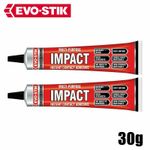 2 x EVO-STIK Multi-Purpose Glue Impact Instant Contact Adhesive 30g Fast Drying