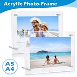 A4 A5 Acrylic Photo Frames Counter Standing Modern Art Literature Home Decor