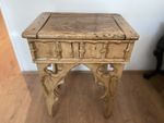 REGENCY PERIOD PINE BOX/STOOL IN GOTHIC STYLE