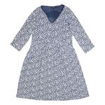 WEEKEND MAX MARA Womens Blue & White Floral Day Dress Viscose Blend 3/4 Sleeve