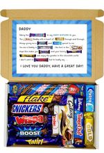 Birthday Chocolate Gift Box for Dad with Card/Message Blue & White Cardboard